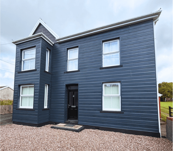 Cladding spraying upvc